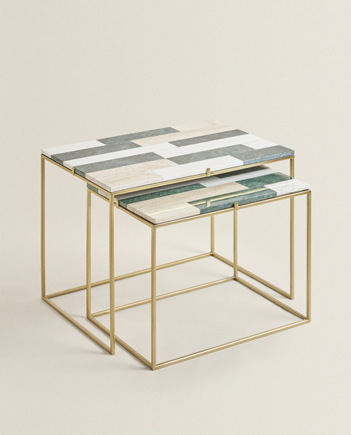 Marble Table Set Of 2 Furniture Bedroom Zara Home Jordan