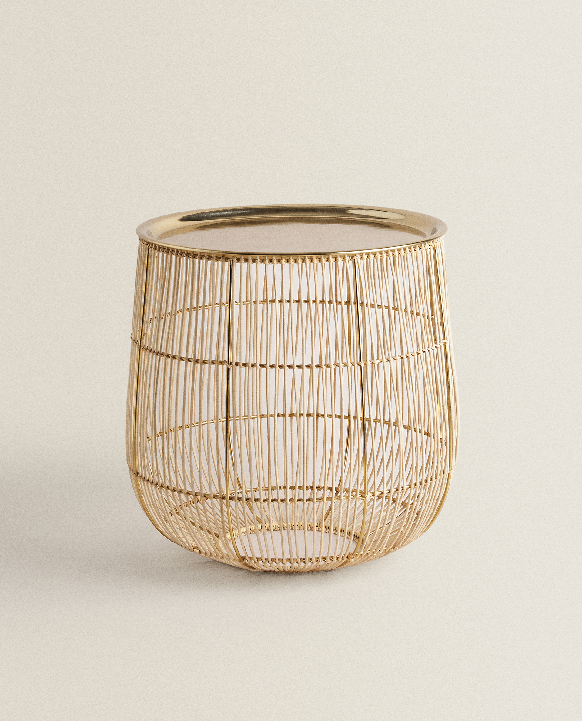 Golden Side Table With Tray Blankets Bedroom Zara Home Albania