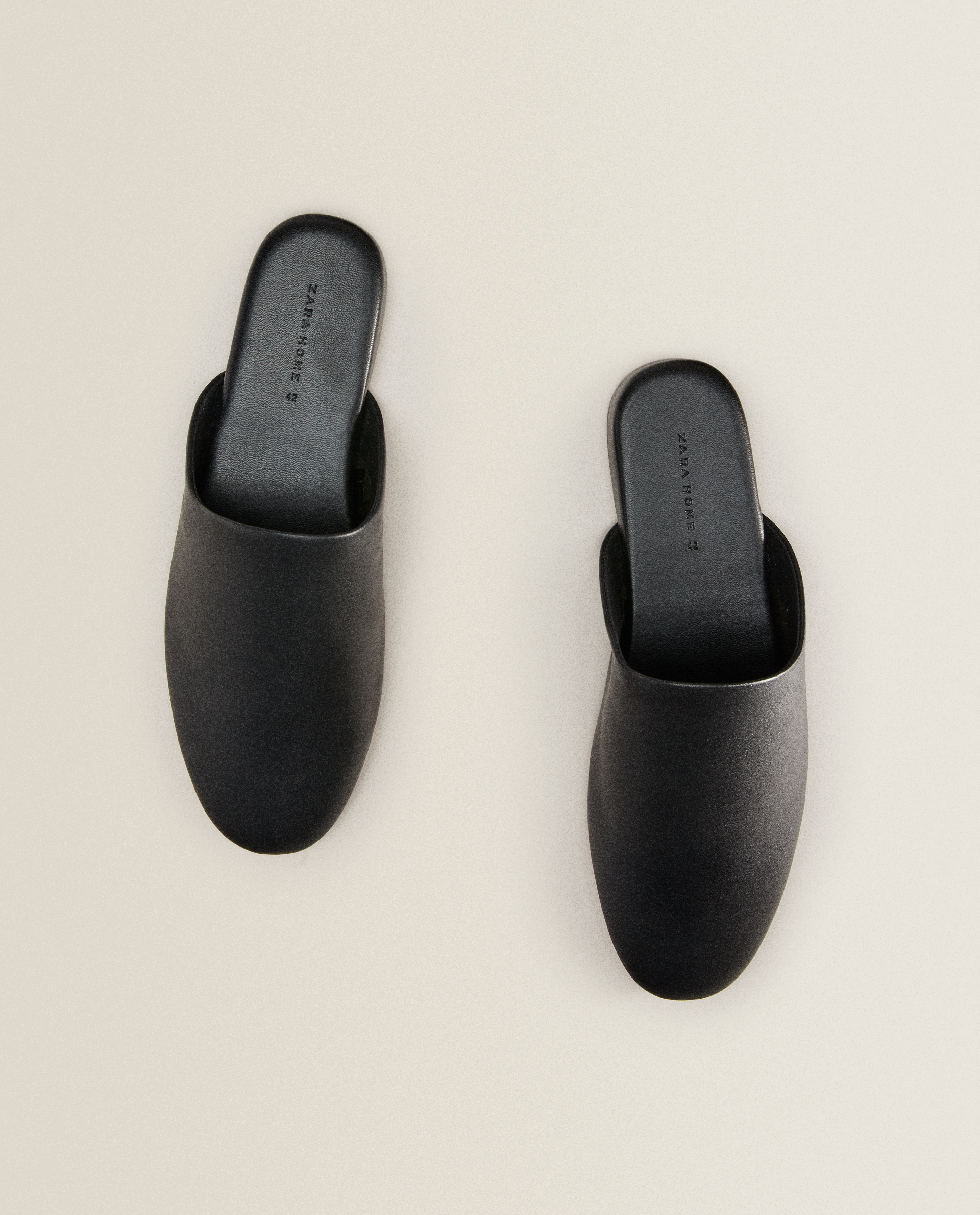 Zara leather slippers clearance