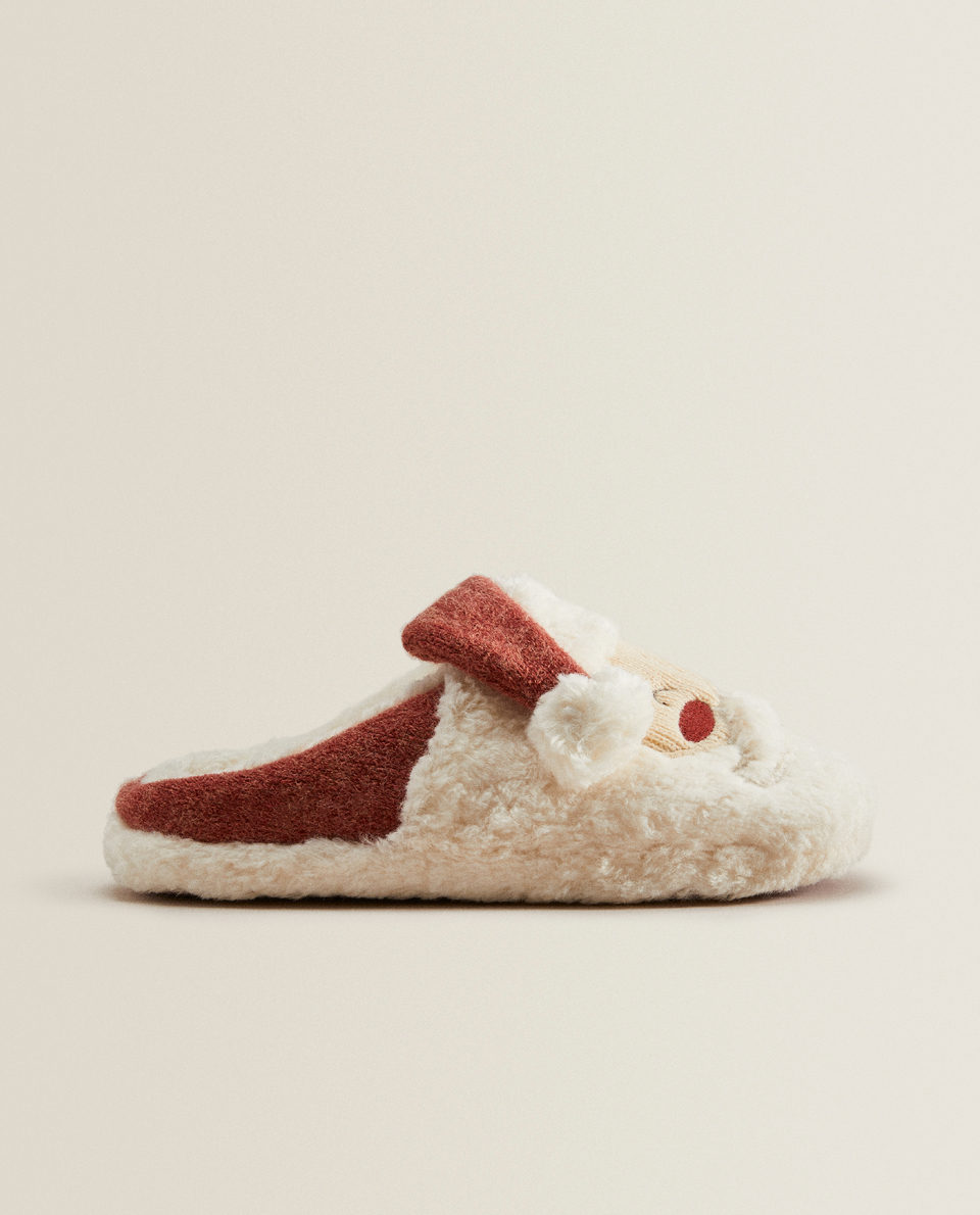 Father Christmas mule slippers