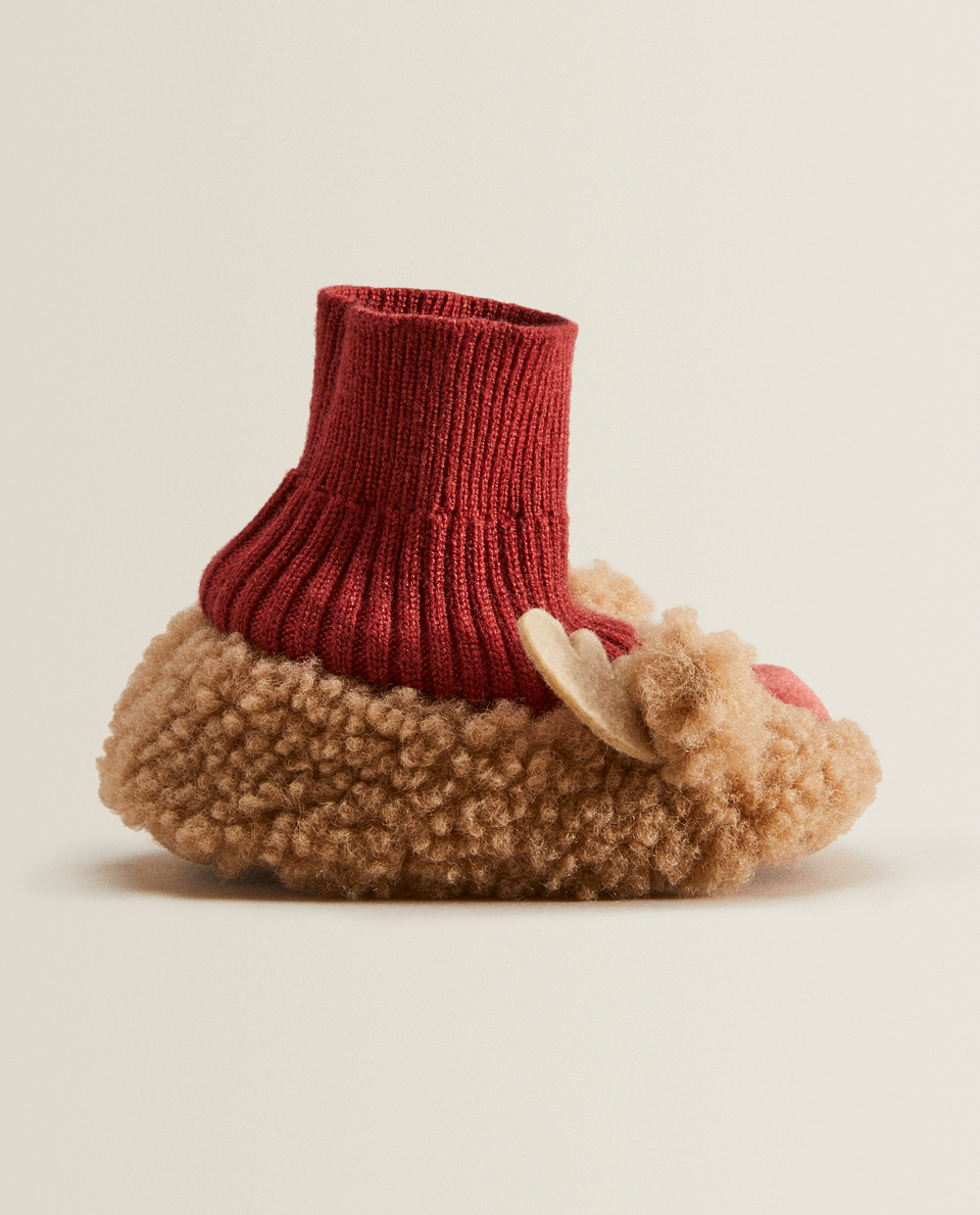 Christmas reindeer slippers