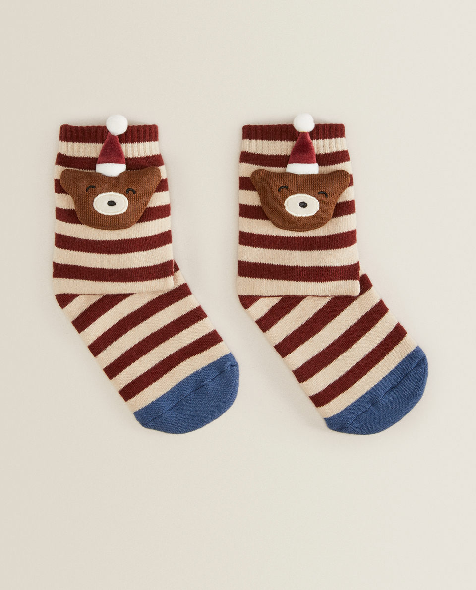 Christmas bear socks