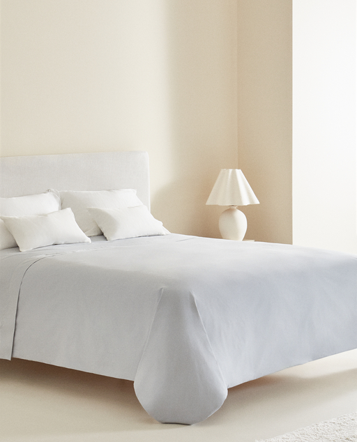 180 Thread Count Cotton Percale Duvet Cover Fitted Sheets Sheets Bedroom Zara Home Colombia