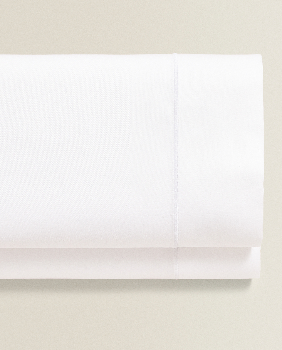 トリム サテンフラットシーツ（スレッドカウント300）