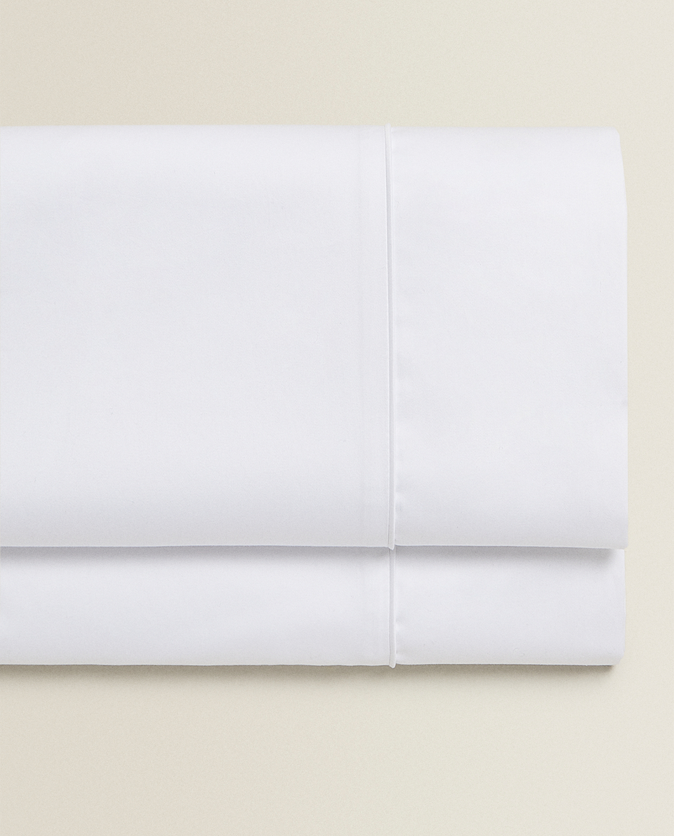 サテンフラットシーツ（スレッドカウント500）