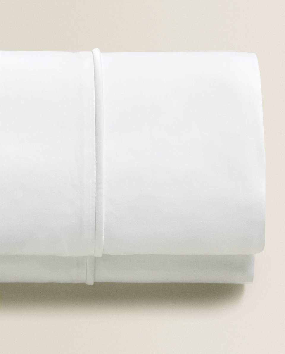 サテンフラットシーツ（スレッドカウント500）