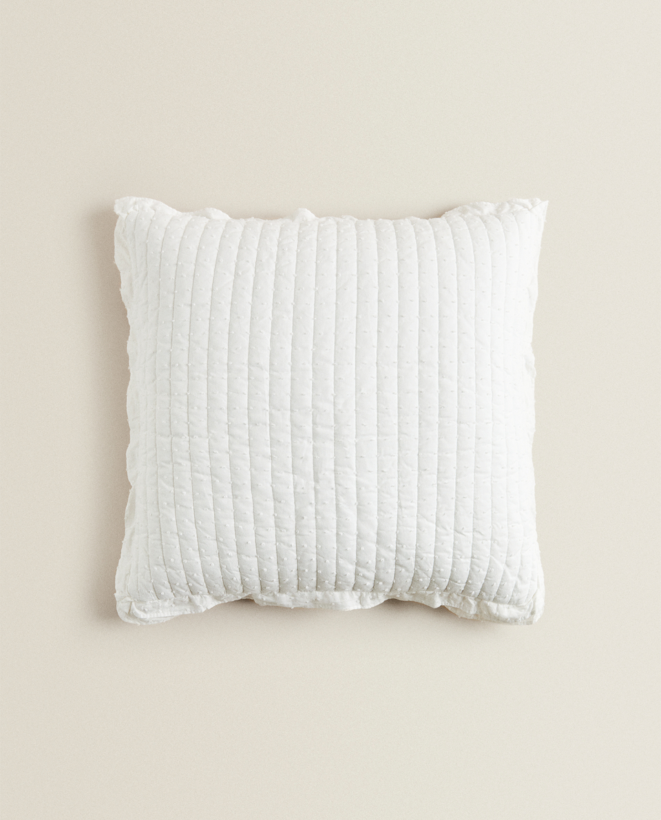 PLUMETIS CUSHION COVER WITH RUFFLES