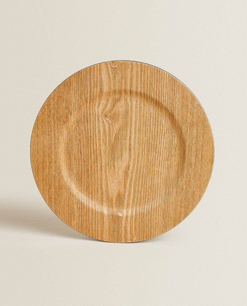 WOOD-EFFECT SERVICE PLATE