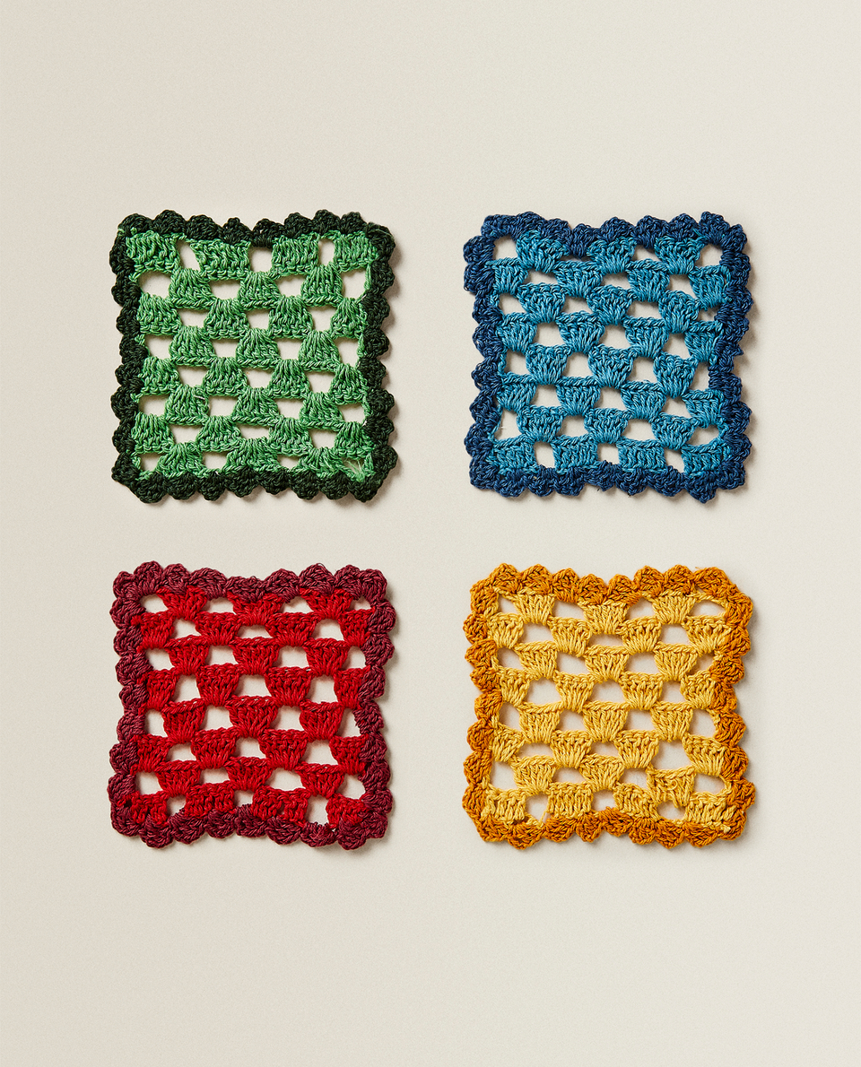 CROCHET COASTERS (PACK OF 4)