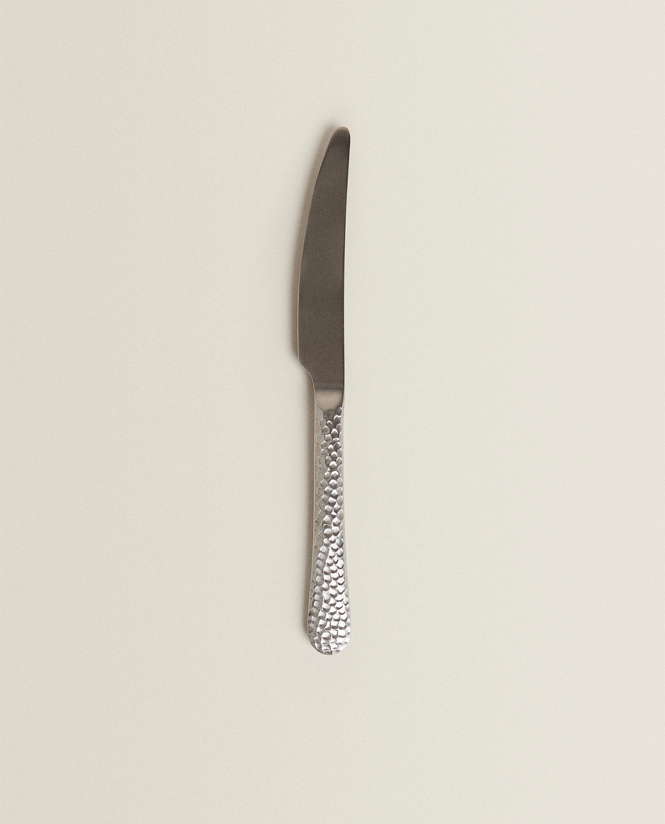 HAMMERED SILVER-TONED KNIFE