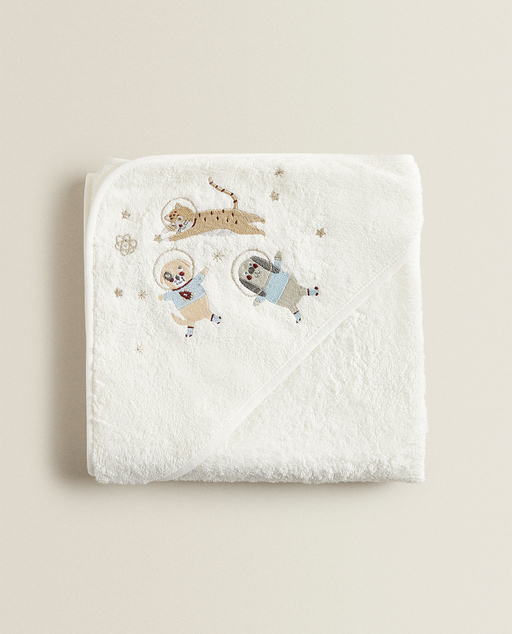 Cape De Bain Bebe Broderie Chiens Astronautes Enfants Nouveautes Zara Home Switzerland