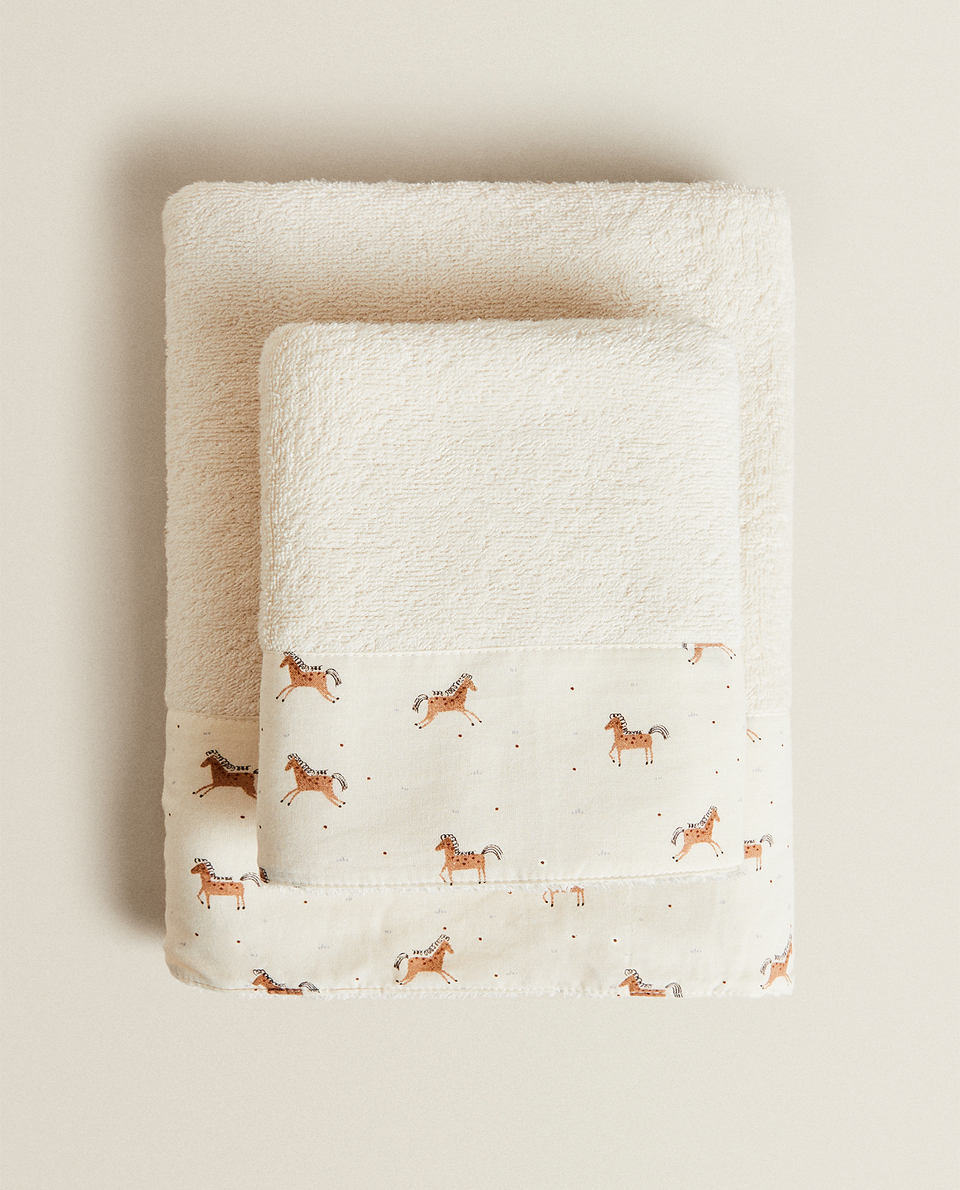 COTTON TOWEL WITH HORSES