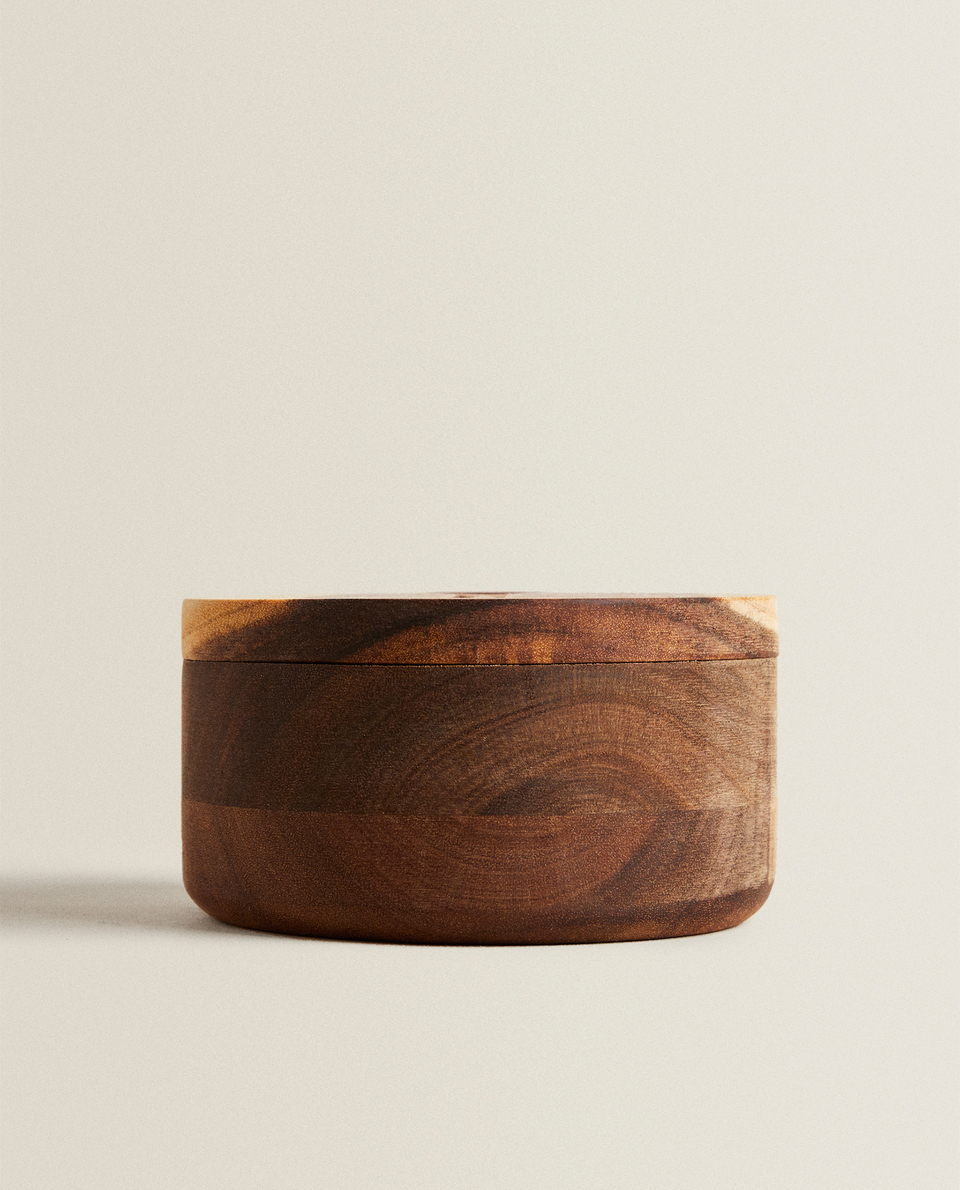 WOODEN SUGAR BOWL WITH MAGNET