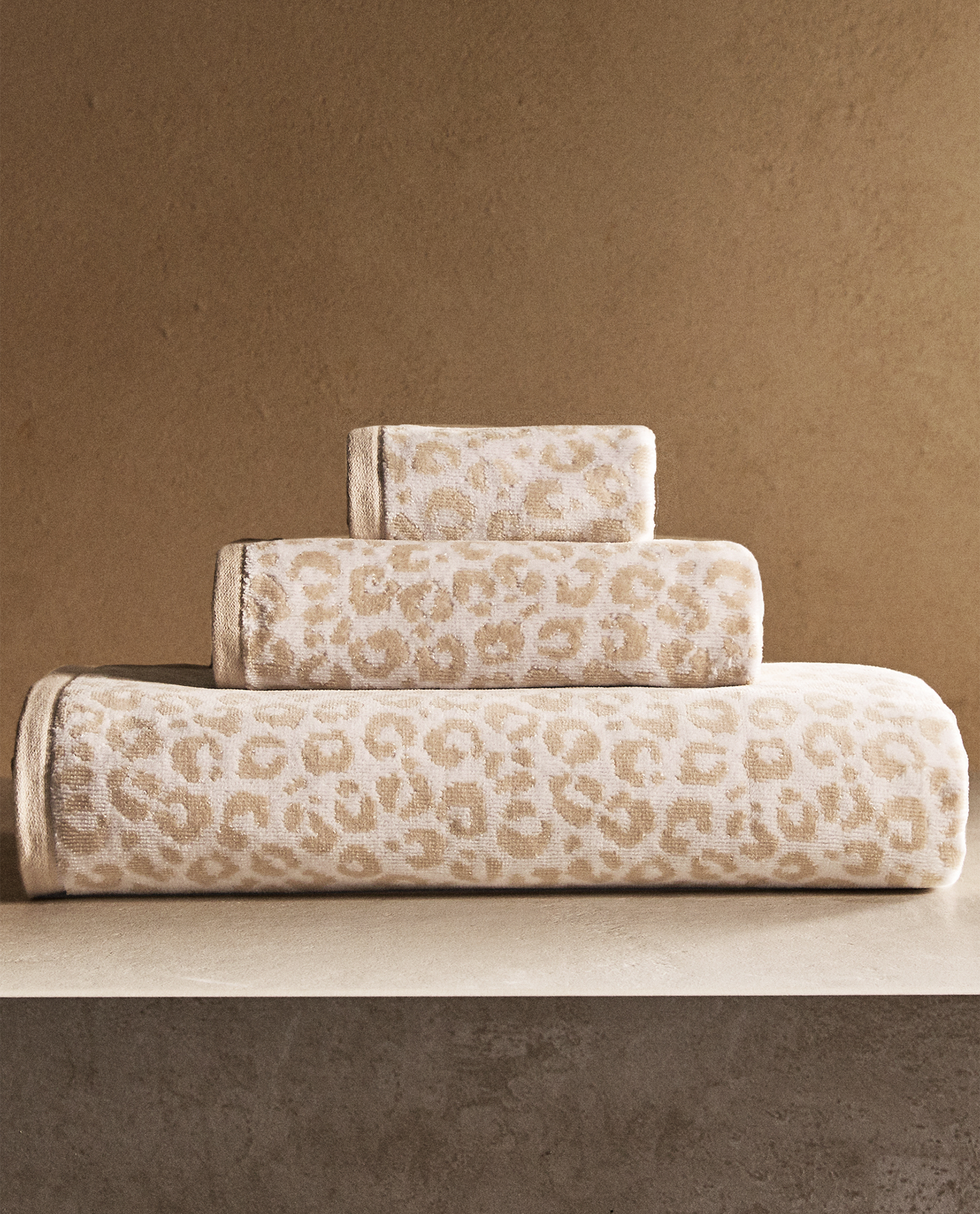 Jacquard Leopard Towel Towels Bathroom Zara Home Thailand