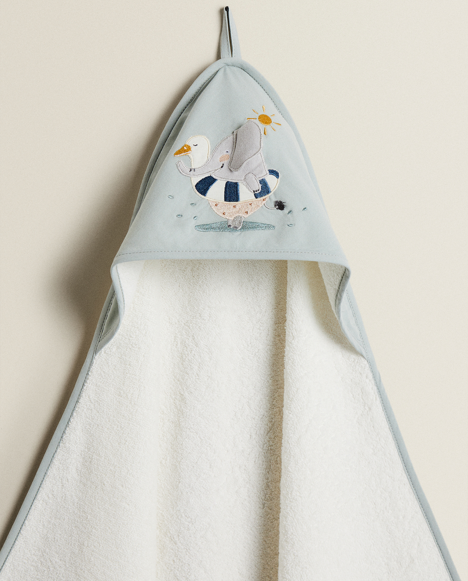 Elephant Hooded Towel Hooded Baby Towels Bathroom Kids Zara Home United States Of America