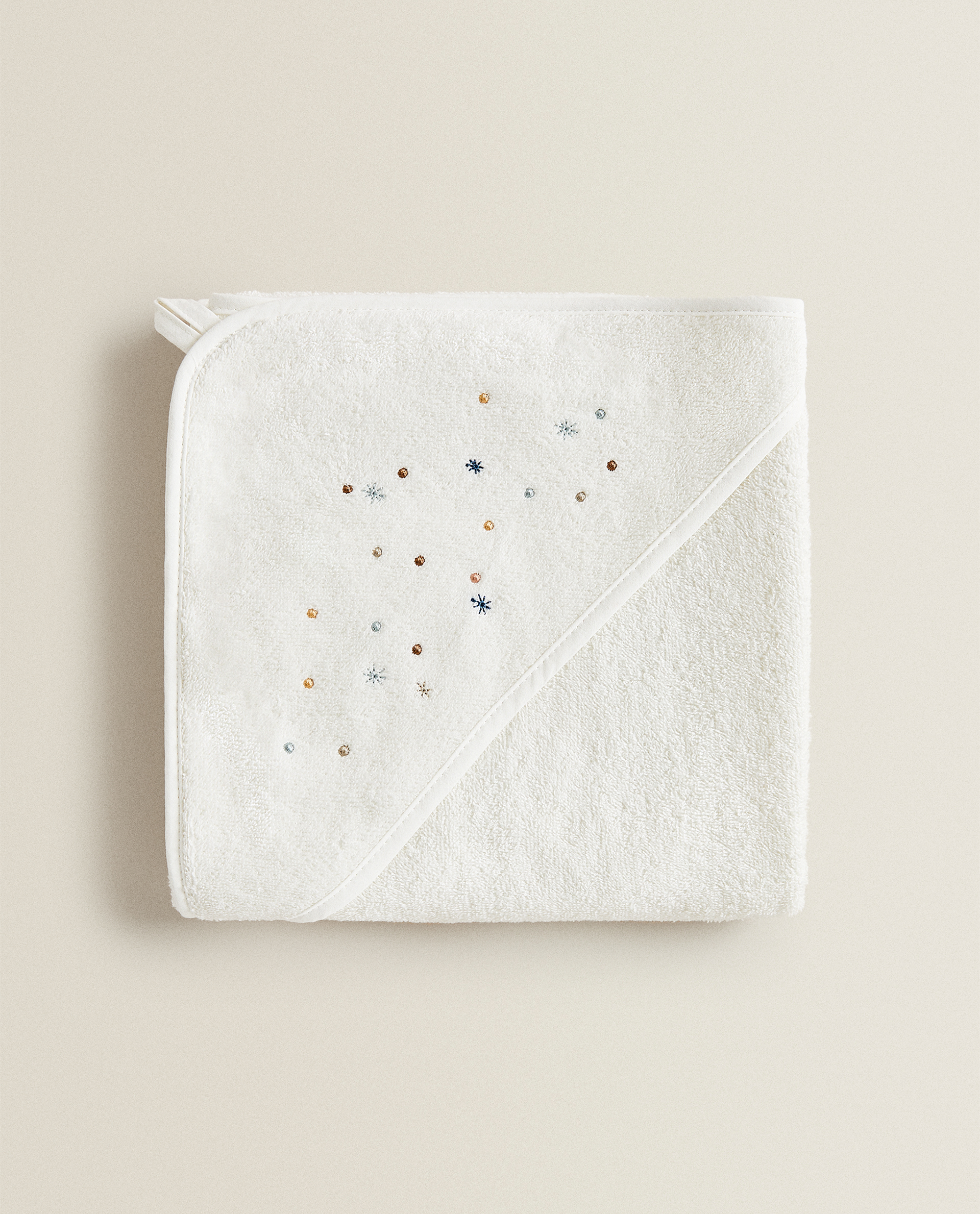 Baby Towel With Multicoloured Stars Hooded Baby Towels Bathroom Kids Zara Home Monaco
