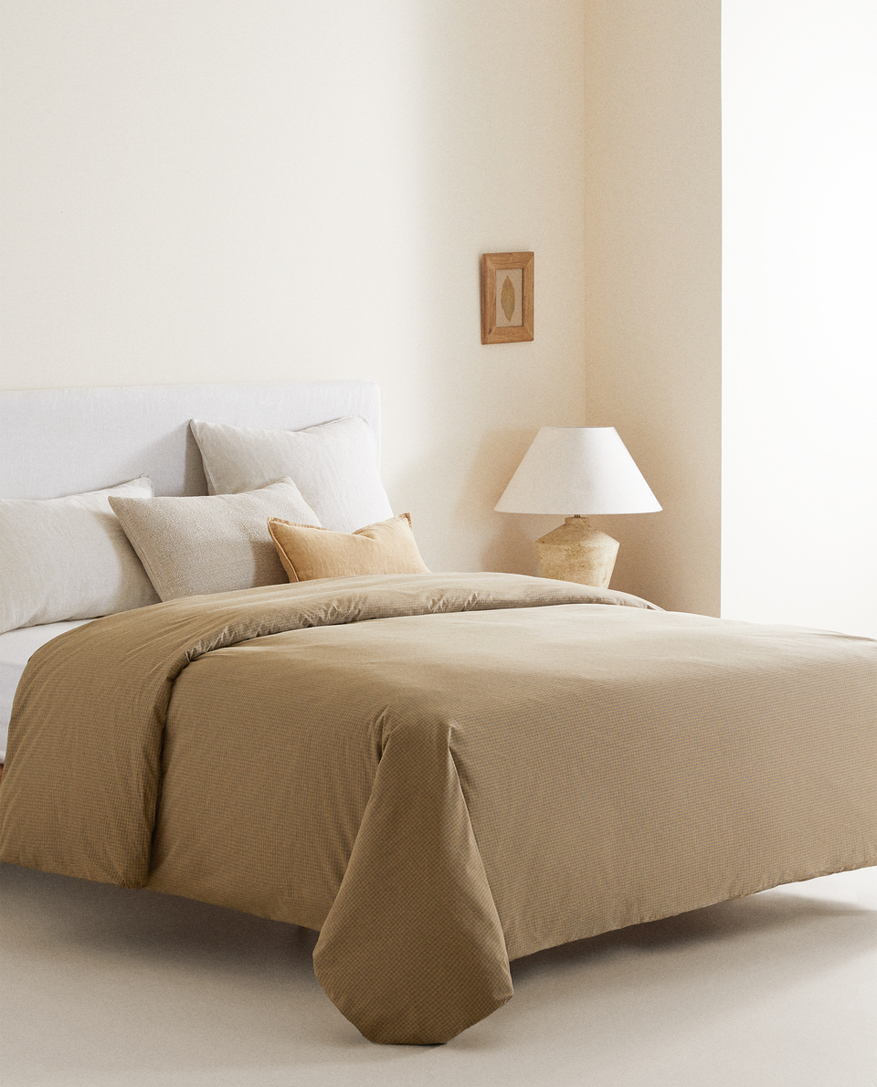 DYED THREAD PERCALE DUVET COVER