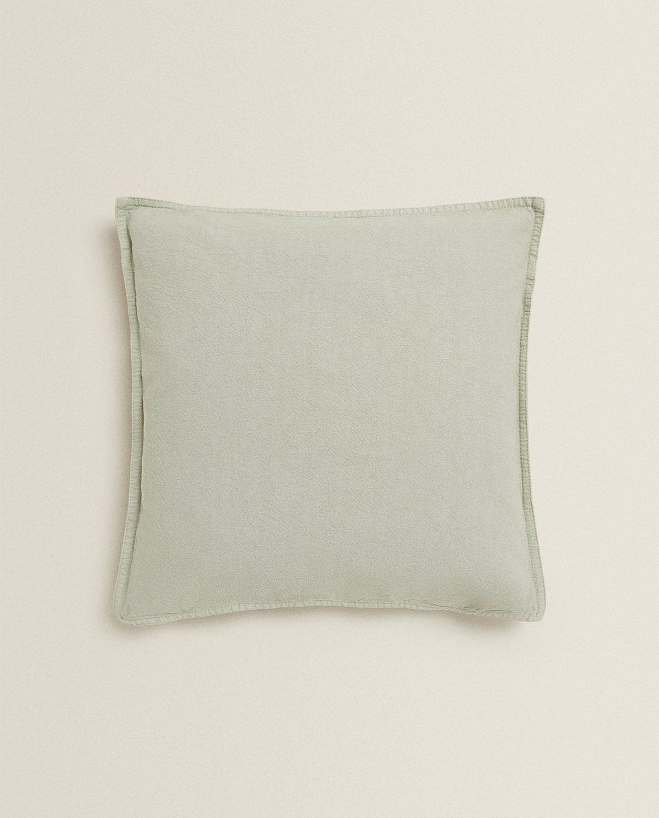 TOPSTITCHED CUSHION COVER