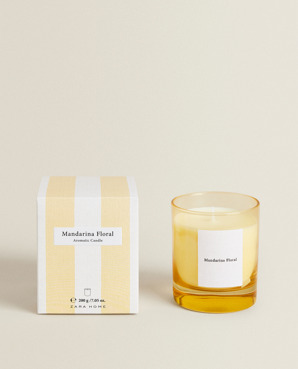(200 G) MANDARINA FLORAL SCENTED CANDLE