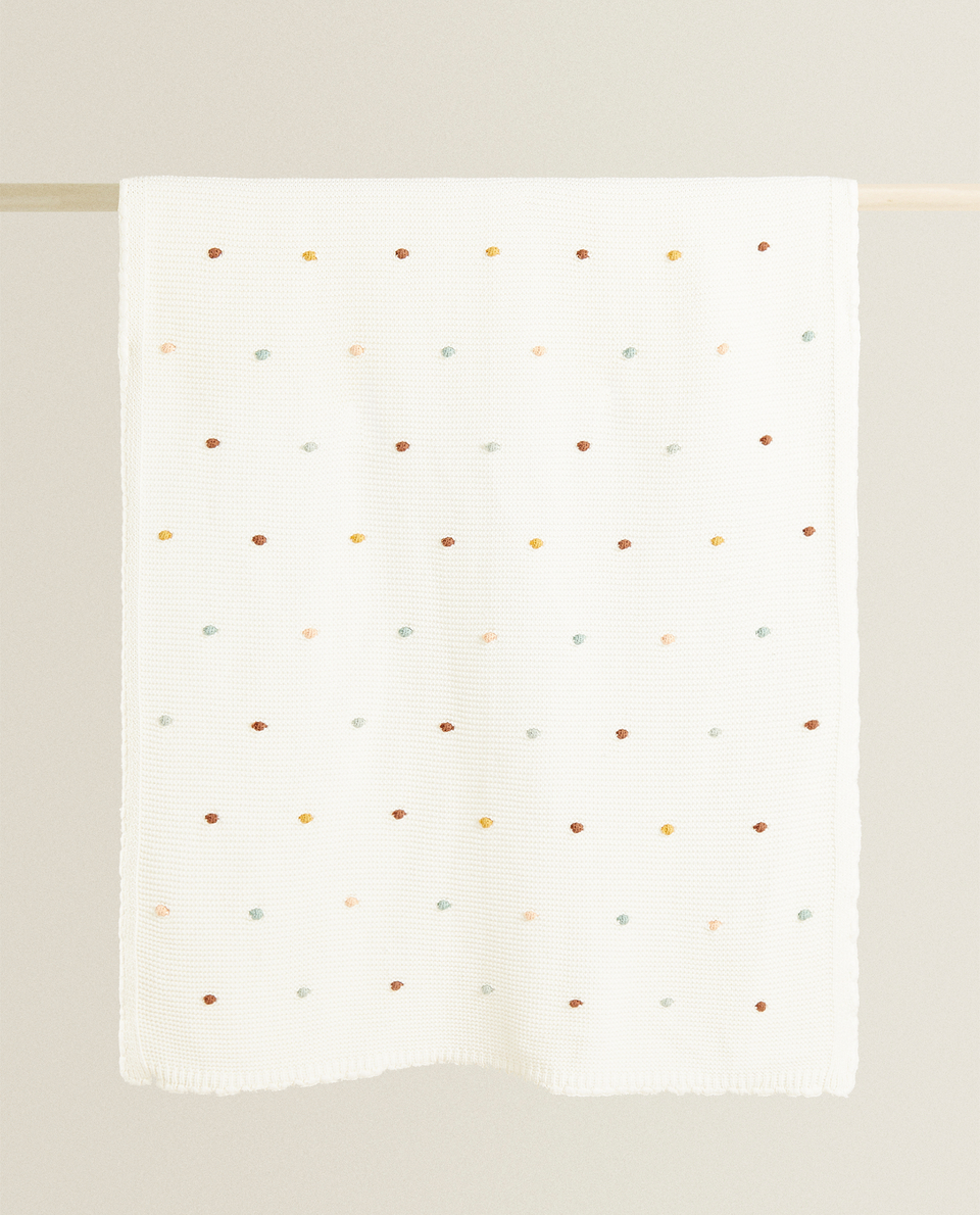 Cok Renkli Triko Battaniye Zara Home Turquia