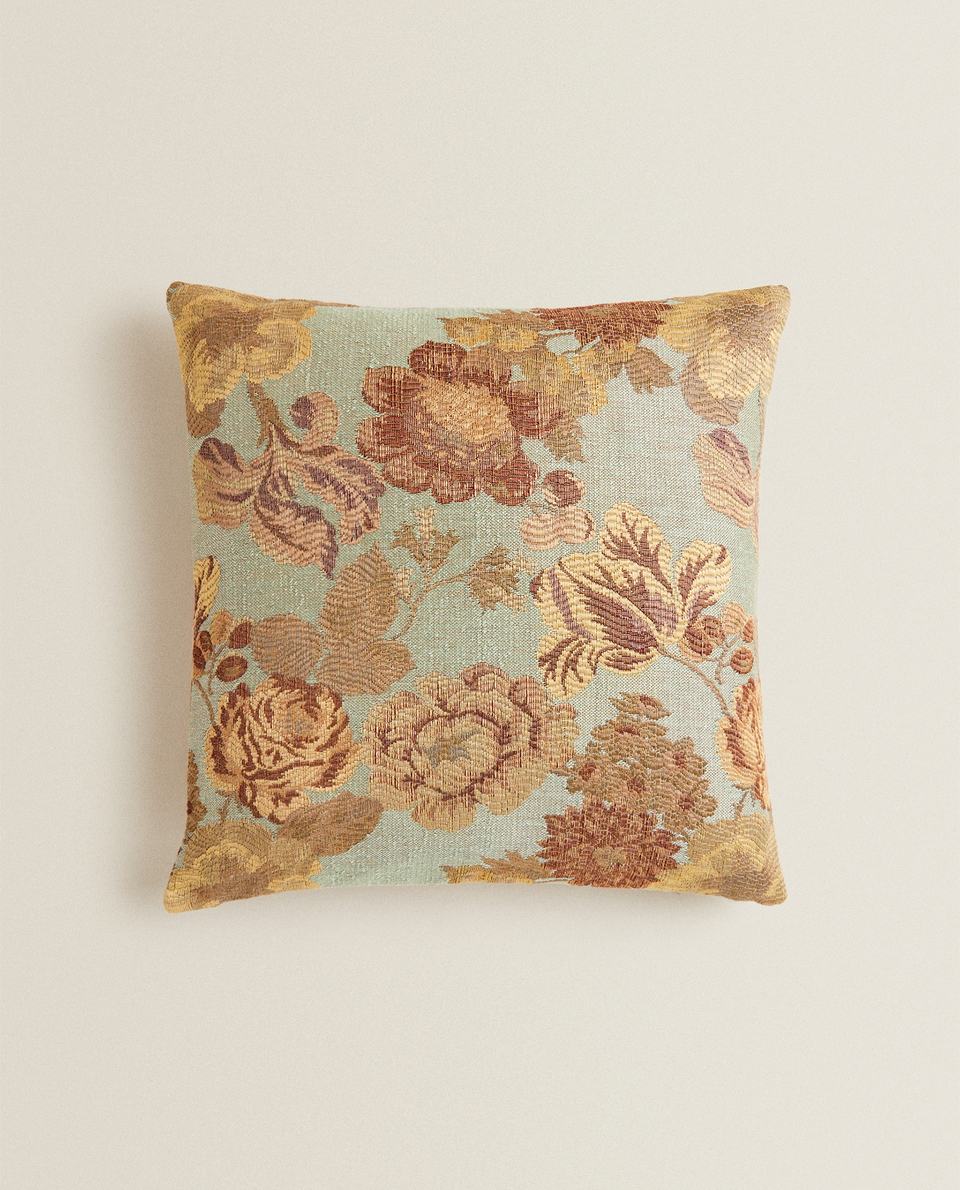 FLORAL THROW PILLOW COVER