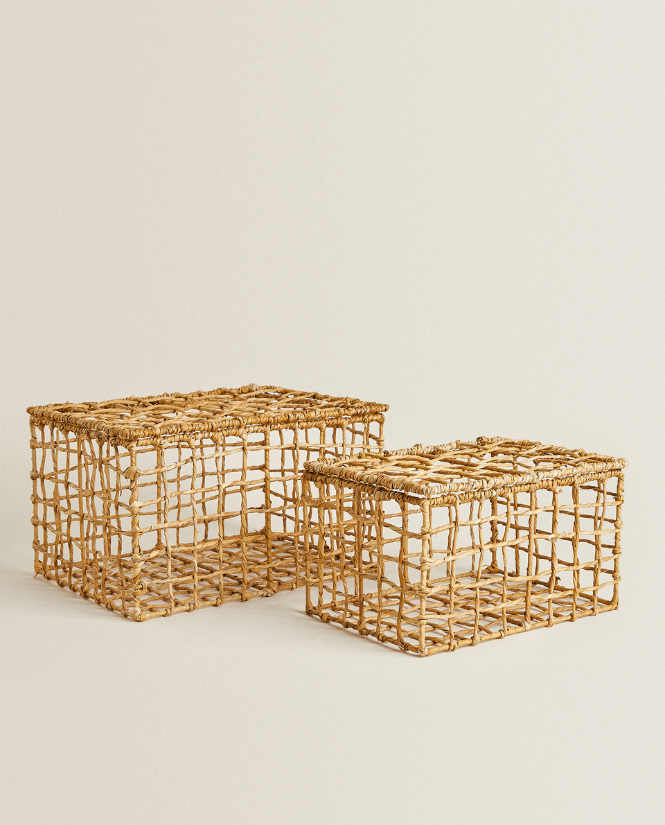 BASKET WITH SEAGRASS LID