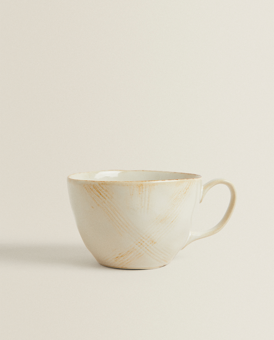 TOASTED STONEWARE COFFEE CUP