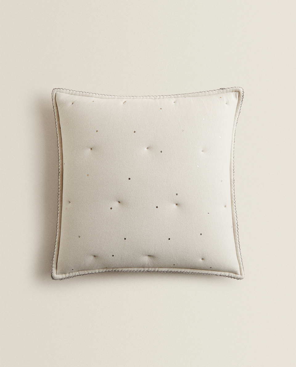 STAR PRINT JERSEY FABRIC CUSHION COVER