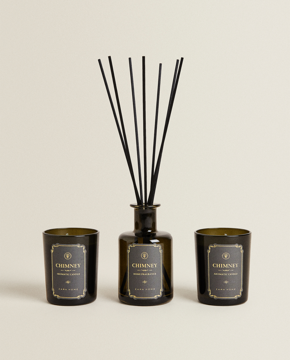 PACK OF REED DIFFUSERS AND CHIMNEY MINI CANDLES