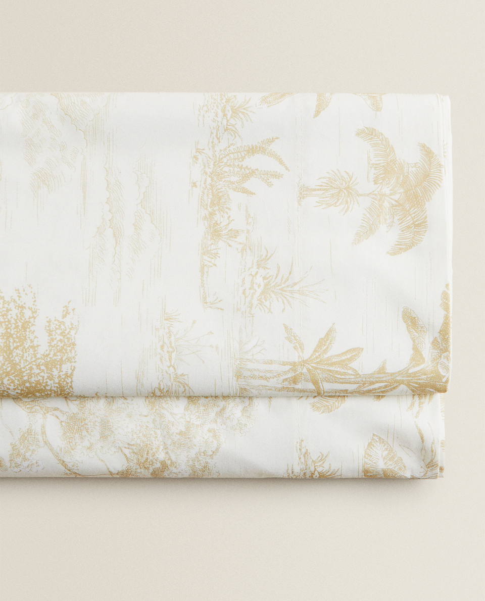 トワル・ド・ジュイ プリント フラットシーツ