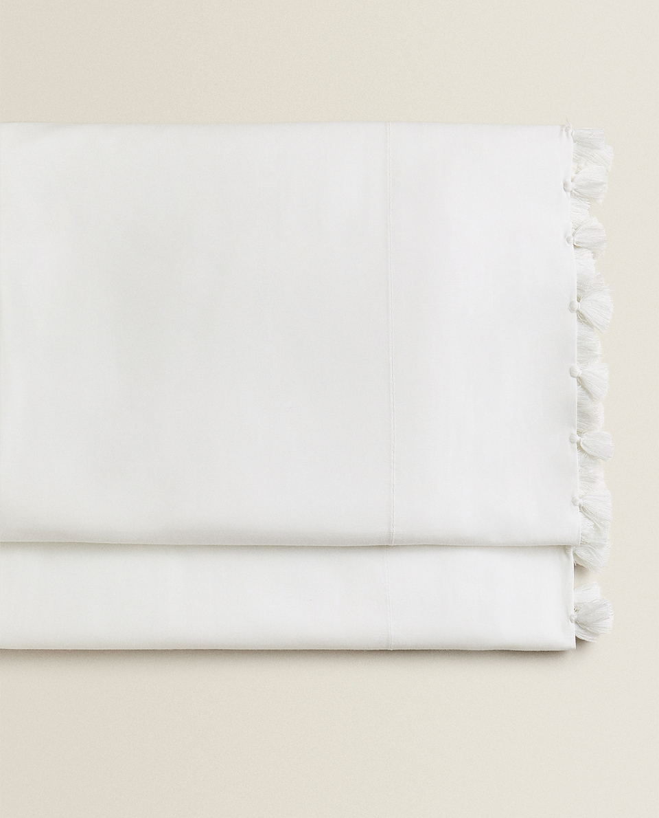 ホワイトタッセル フラットシーツ