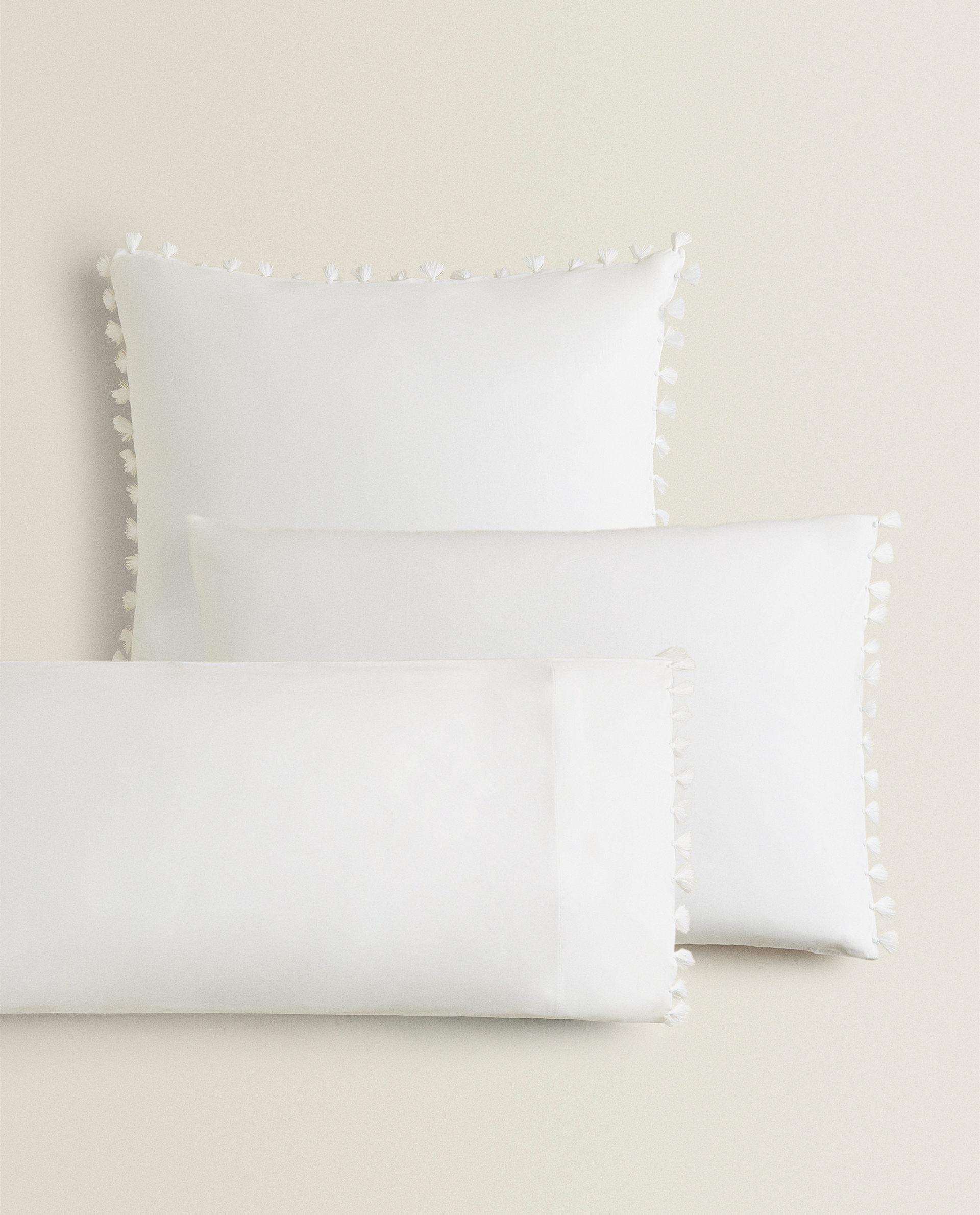 Funda De Almohada Pompones Blancos Zara Home Chile