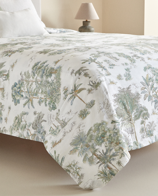 300 draads dekbedovertrek met toile de jouy print collectie new in zara home belgie belgique