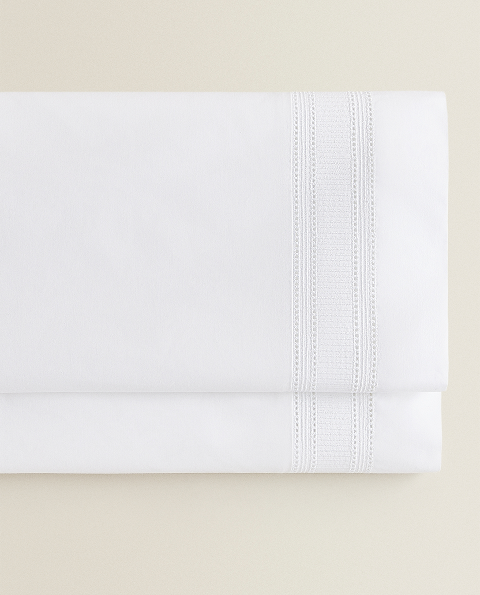 エンブロイダリーエッジ フラットシーツ