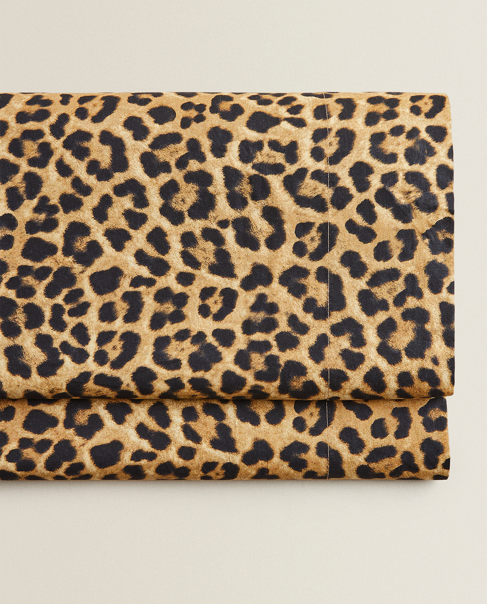 レオパードプリント フラットシーツ