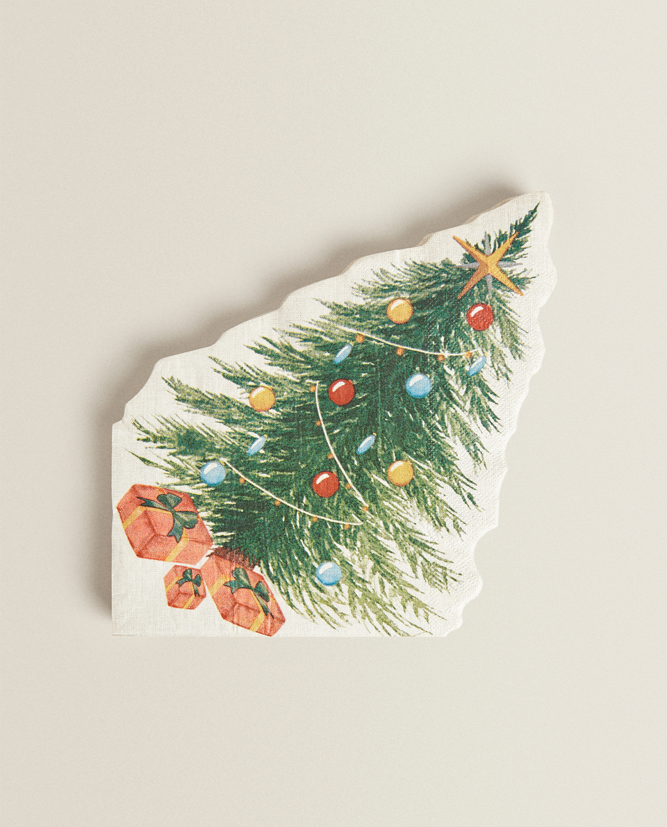 PACK OF 20 TREE-SHAPED PAPER NAPKINS