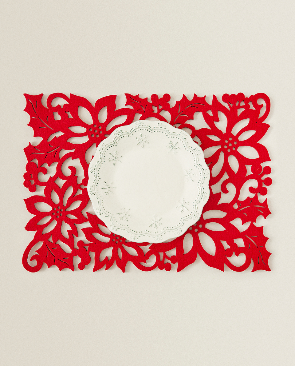 RED FELT PLACEMAT