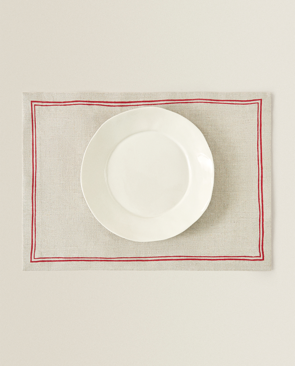 LINEN PLACEMAT WITH BORDER