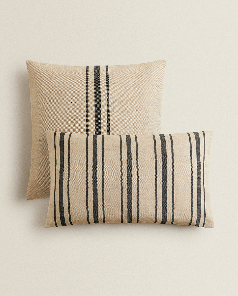 JUTE AND LINEN CUSHION COVER