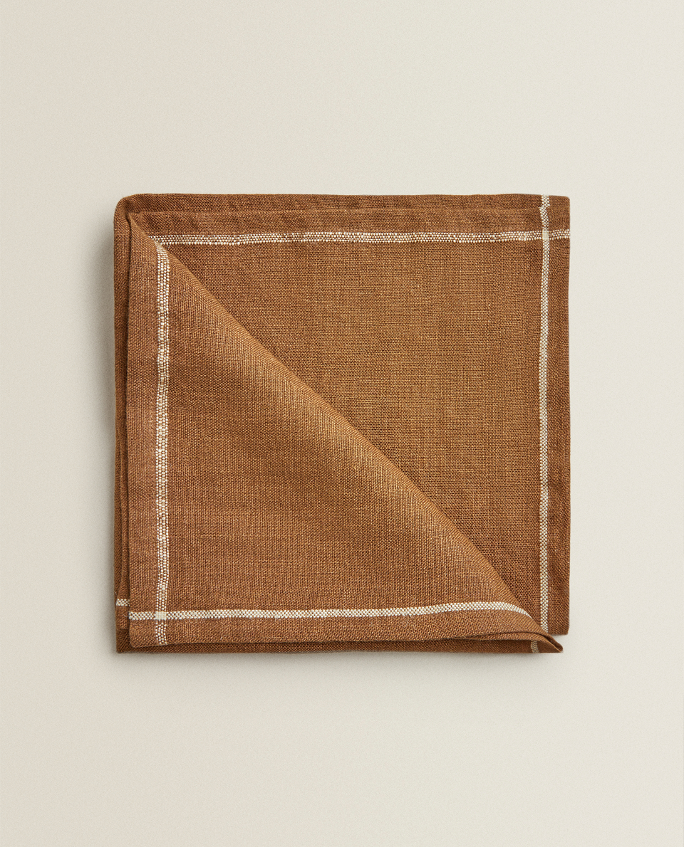 LINEN NAPKIN WITH FRINGING (PACK OF 2)