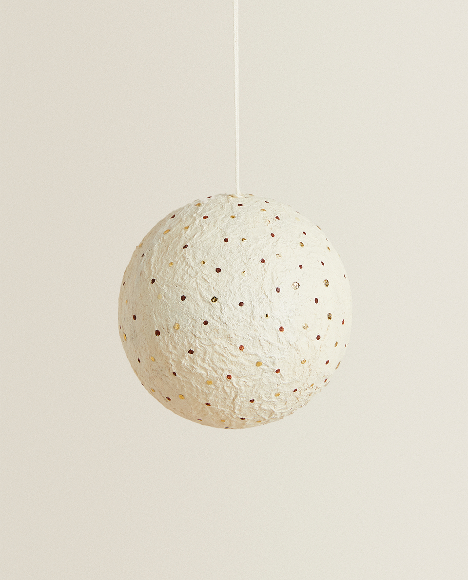 CHRISTMAS BAUBLE WITH POLKA DOTS