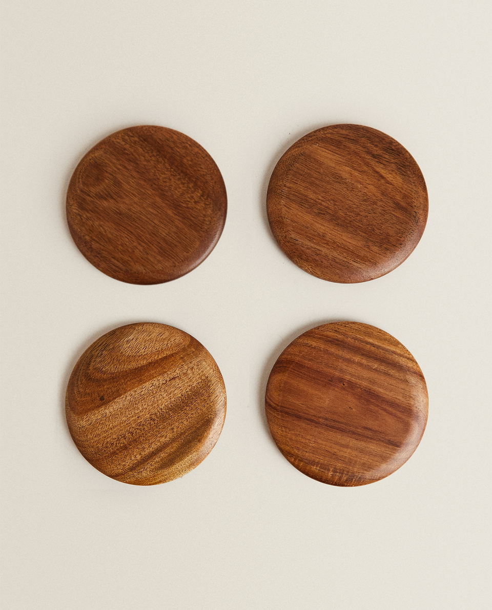 WOODEN COASTERS (PACK OF 4)