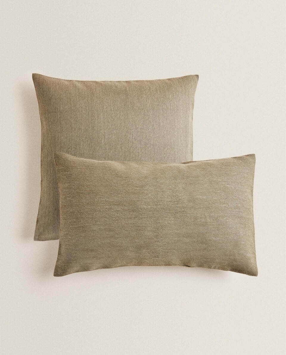 SOLID THROW PILLOW COVER