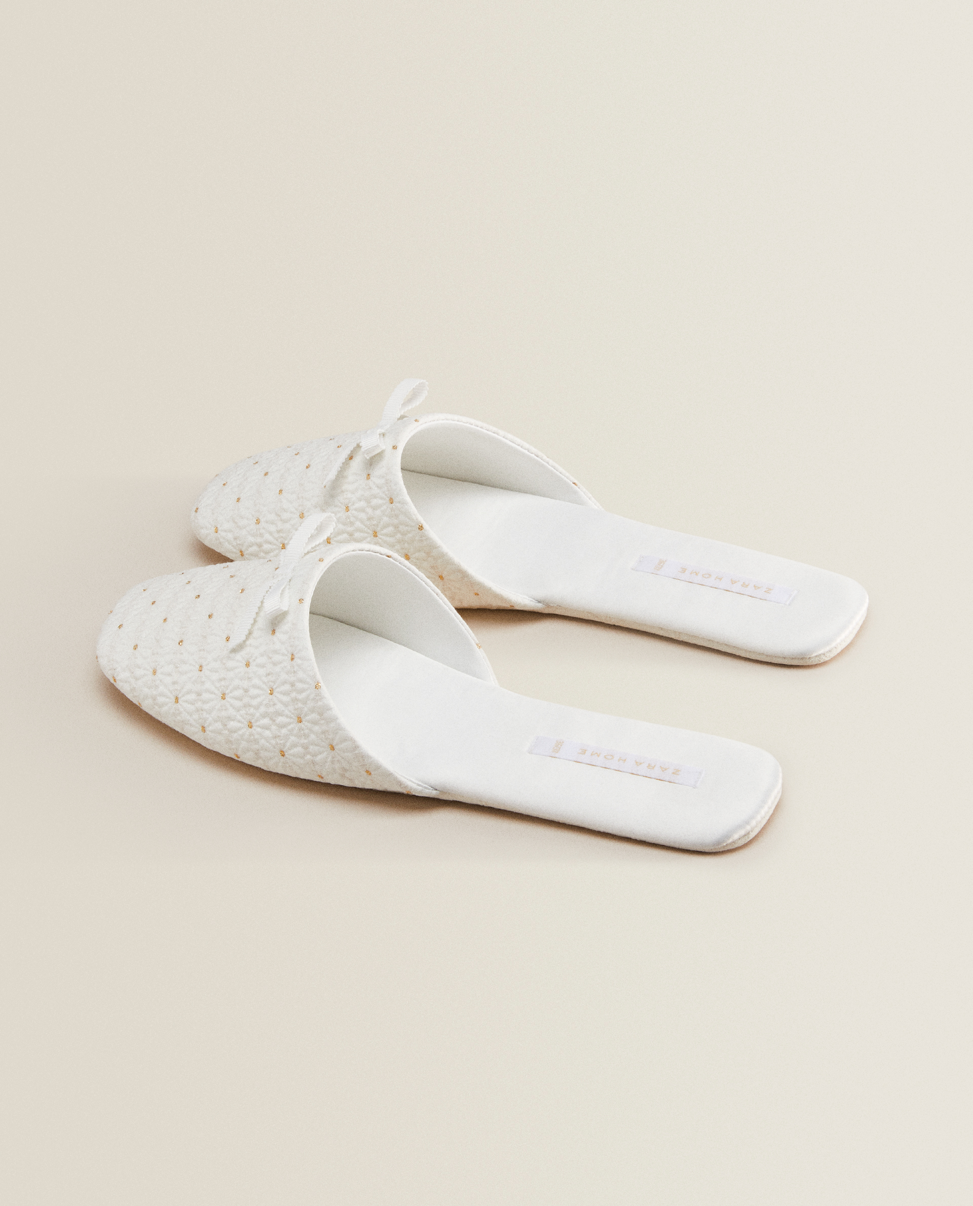 gold house slippers