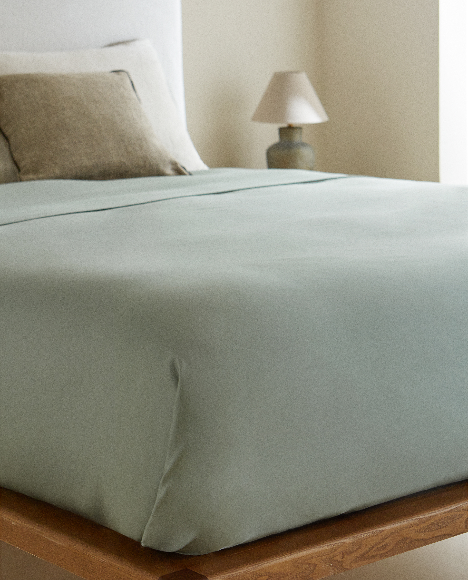 300 Fils Drap Housse Satin Taies D Oreiller Linge De Lit Chambre Zara Home France