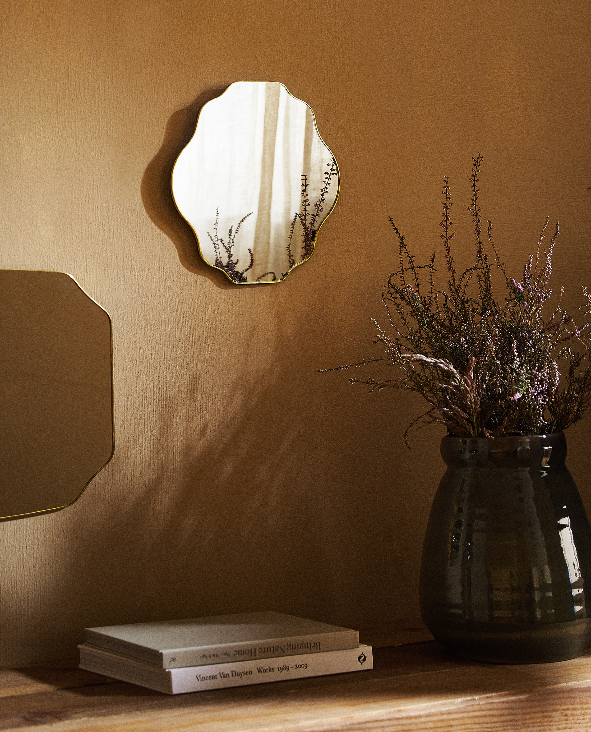 Espelho perfil metálico fino