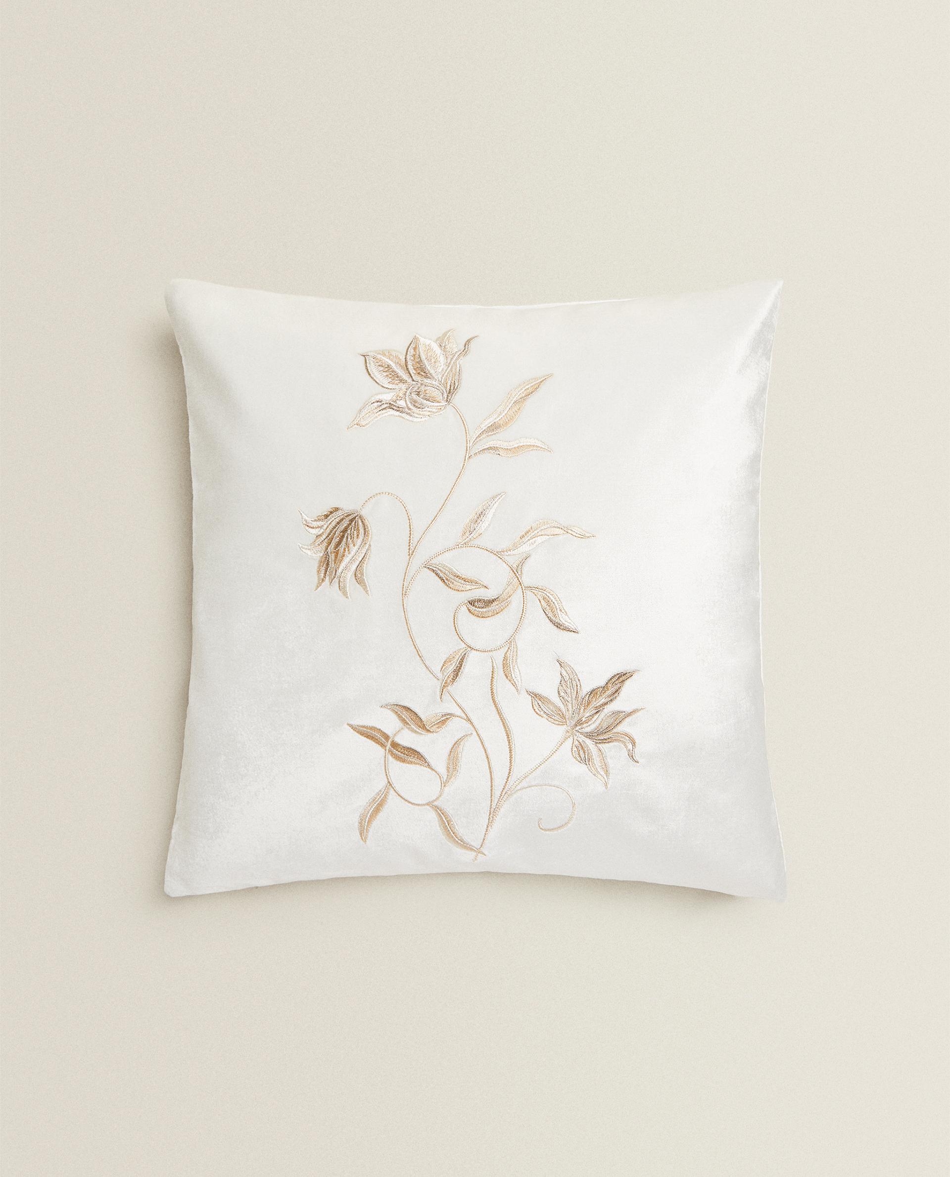 velvet floral pillow