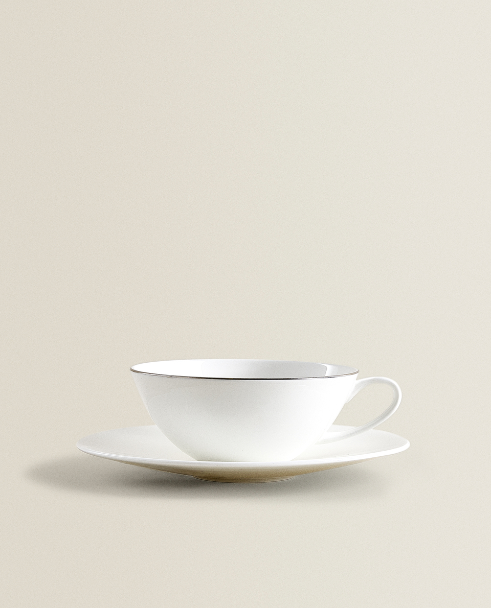 Tasse A The Avec Soucoupe Porcelaine Bone China Bord Platine Tasses Vaisselle Salle A Manger Zara Home Andorra Tasse A The Avec Soucoupe Porcelaine Bone China Bord Platine Tasses Vaisselle Salle A Manger Zara Home Andorra