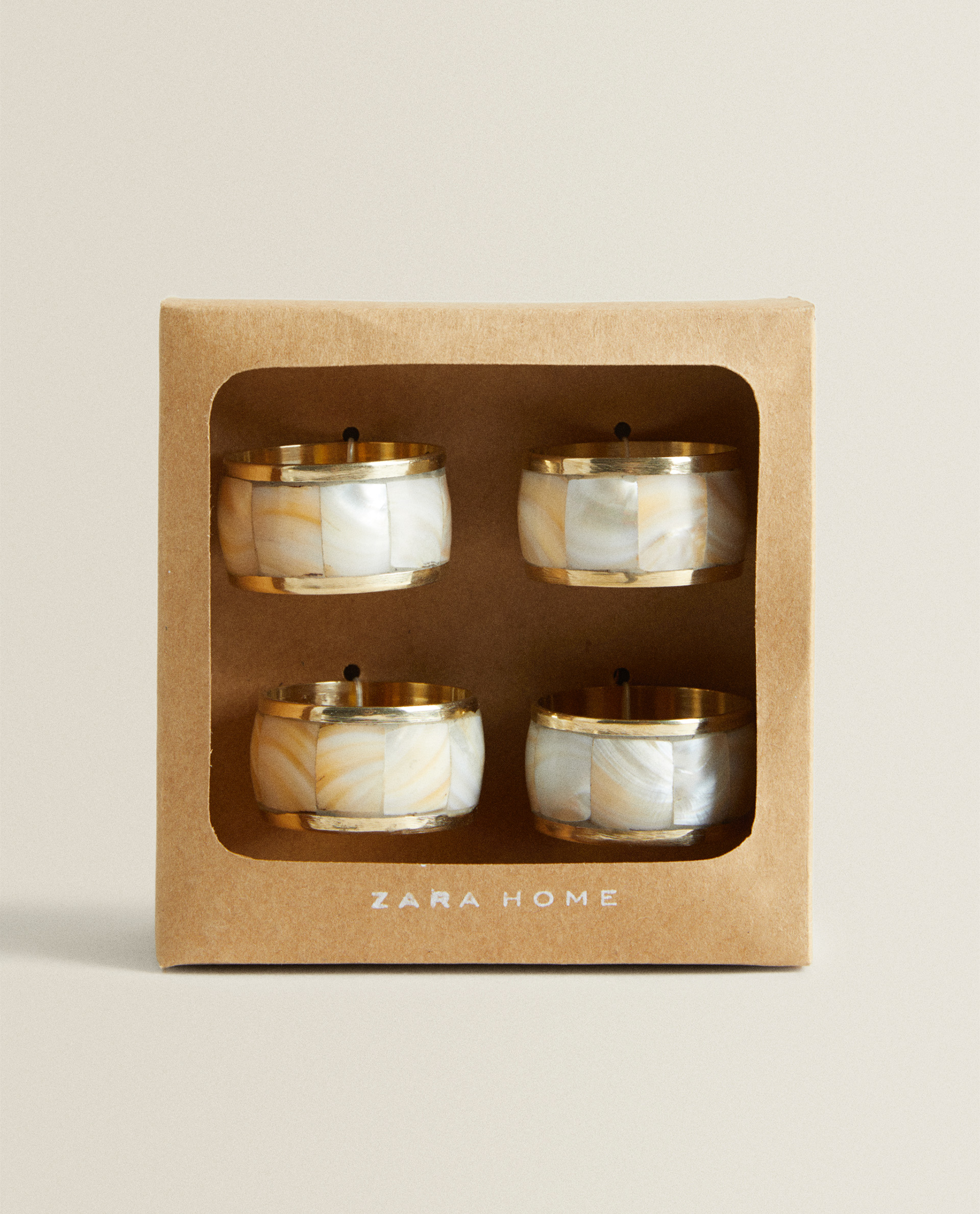 Mother Of Pearl Napkin Rings Pack Of 4 Table Accessories Dining Zara Home Kuwait