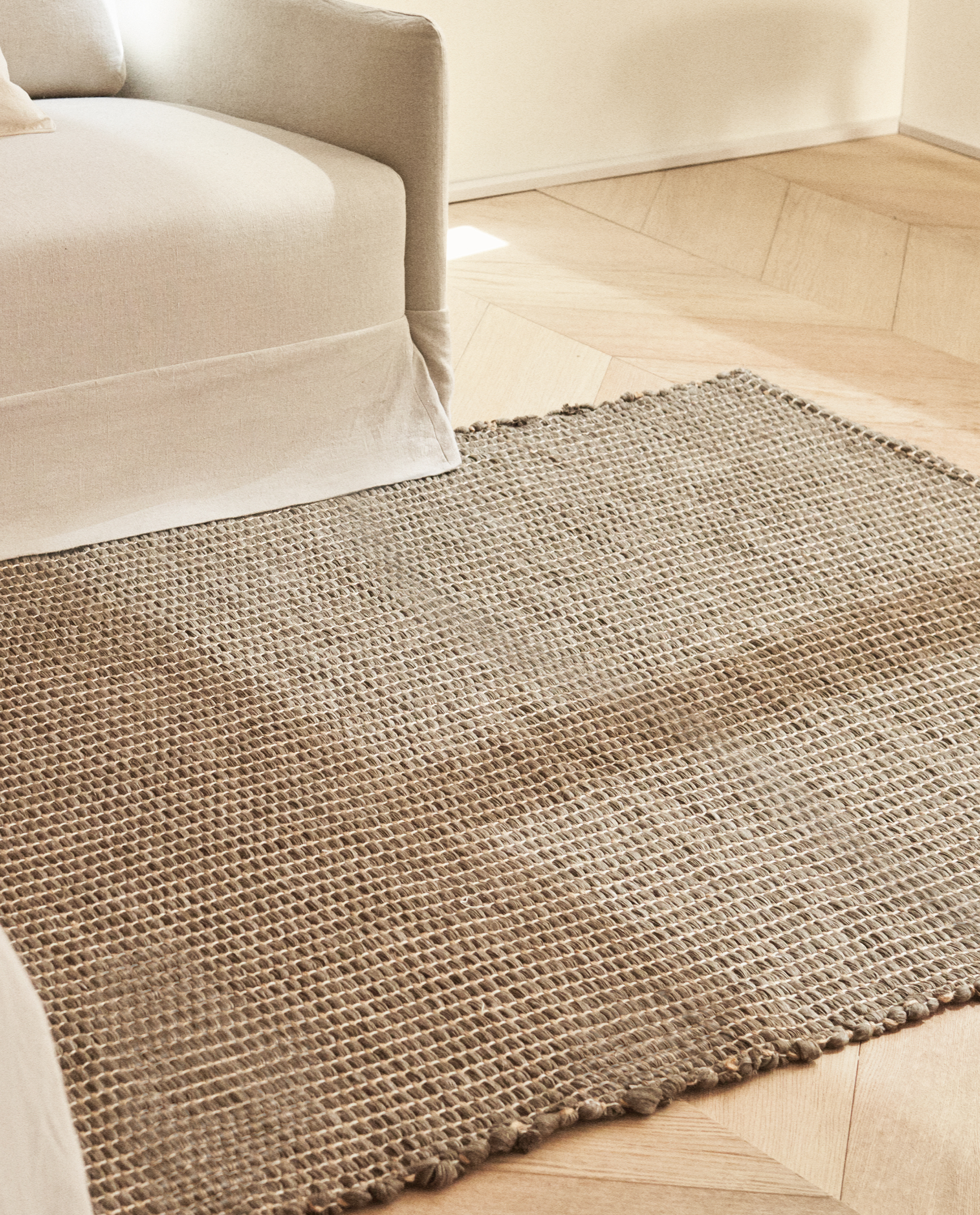 Tapijt Van Jute En Vezel Dekens Woonkamer Zara Home Belgie Belgique